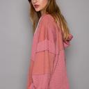  POL BRAND- Balloon Sleeve Cut Sew Sweater Knit Top in Mauve