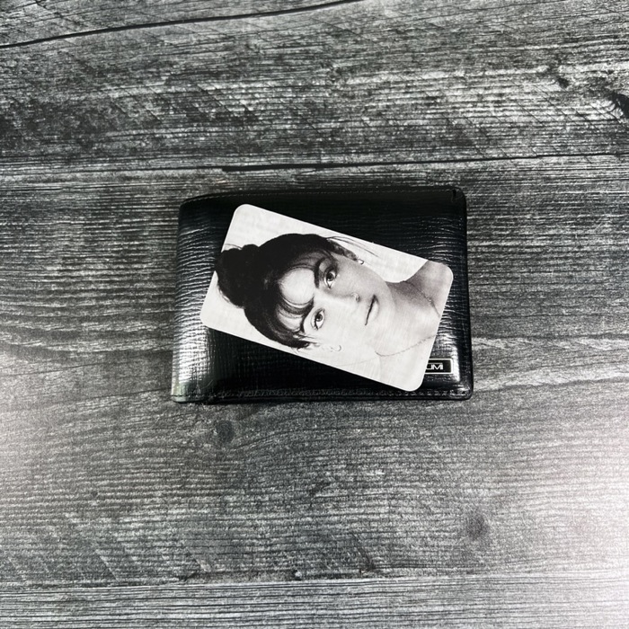 Love You Most Engraved Photo Metal Wallet Insert | 8 Color Options | Keepsake Gift for Him