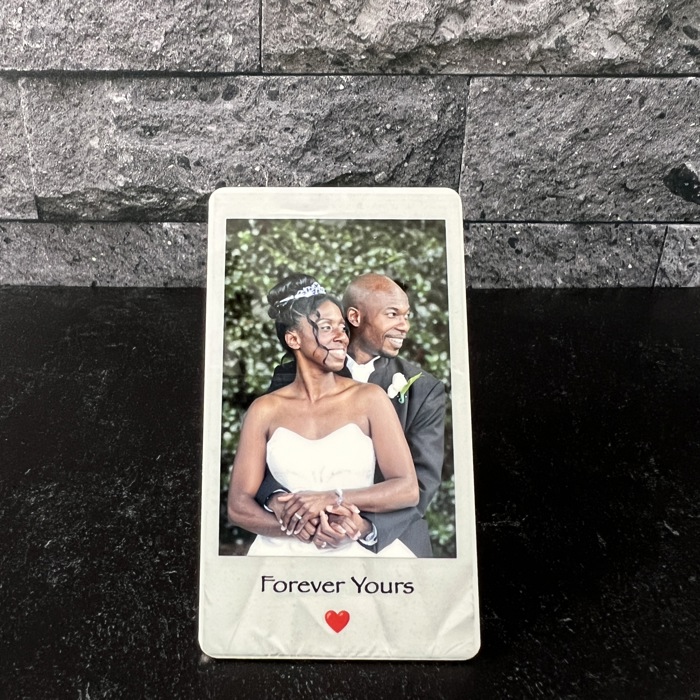 Metal Polaroid Wallet Card with Custom Message | Cute Gift for Him