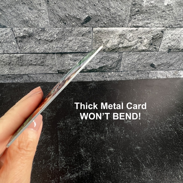 Personalized Color Photo and Text Metal Wallet Insert Card | Thoughtful Keepsake Gift for Him