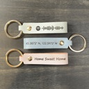 Red Personalized Leather Keychain in Four Color Options