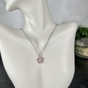 Delicate Pink Flower Geometric Necklace Collection - 6 Unique Styles