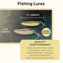 Black Engraved Tin Fishing Gift Set for Dad; Father's Day Set of Two Fishing Lures in Metal Tin