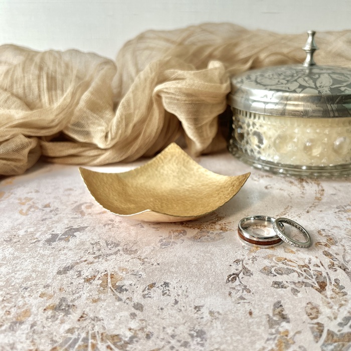 Handmade Modern Copper Jewelry and Ring Dish; Two Finish Options