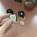 Metal Guitar Pick Keychain with Leather Pouch – Choose Your Style
