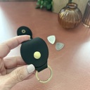  Metal Guitar Pick Keychain with Leather Pouch – Choose Your Style