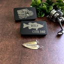 REELYDAD Personalized Fishing Lure Gift Set with Bass Flag Engraved Tin; Custom Christmas Gift Idea