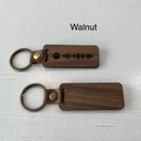  Custom Engraved Wood Keychains in Four Colors