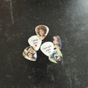  Two Personalized Photo and Text Guitar Picks in a  Magnetic Wood Box | Custom Keepsake Gift for Music Lovers