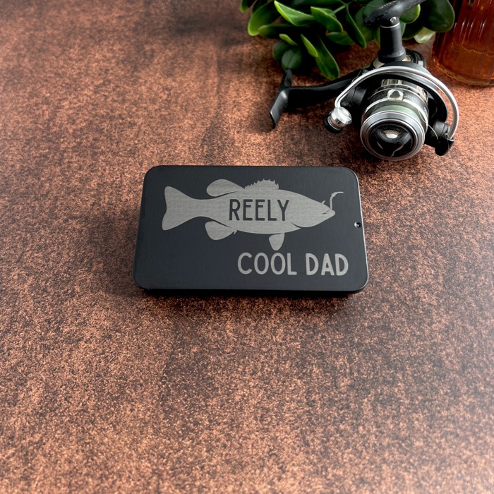 Fishing Gift Set for Dad; Father's Day Set of Two Fishing Lures in Metal Tin