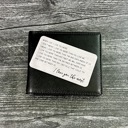  Love You Most Engraved Metal Wallet Insert, 8 Color Options