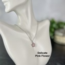 Delicate Pink Flower Geometric Necklace Collection - 6 Unique Styles