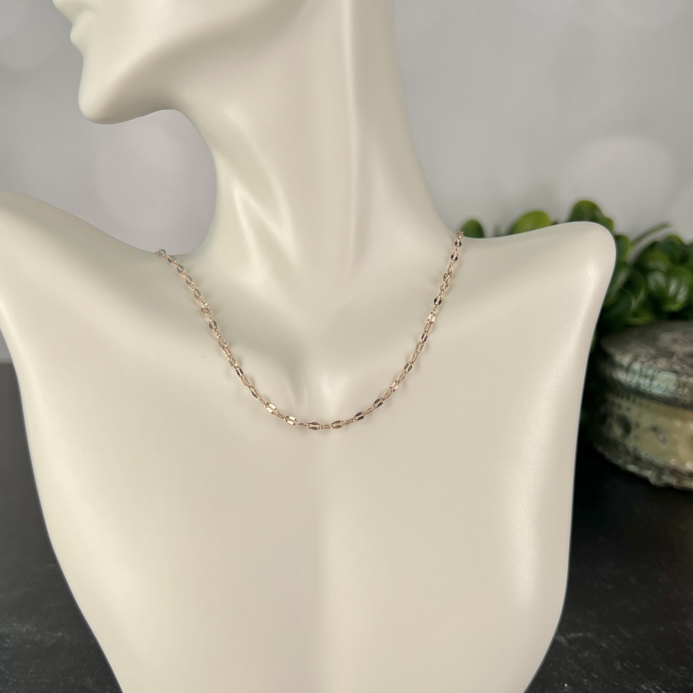 Simple Chain Necklace - Bare Chain Design with Two Color Options