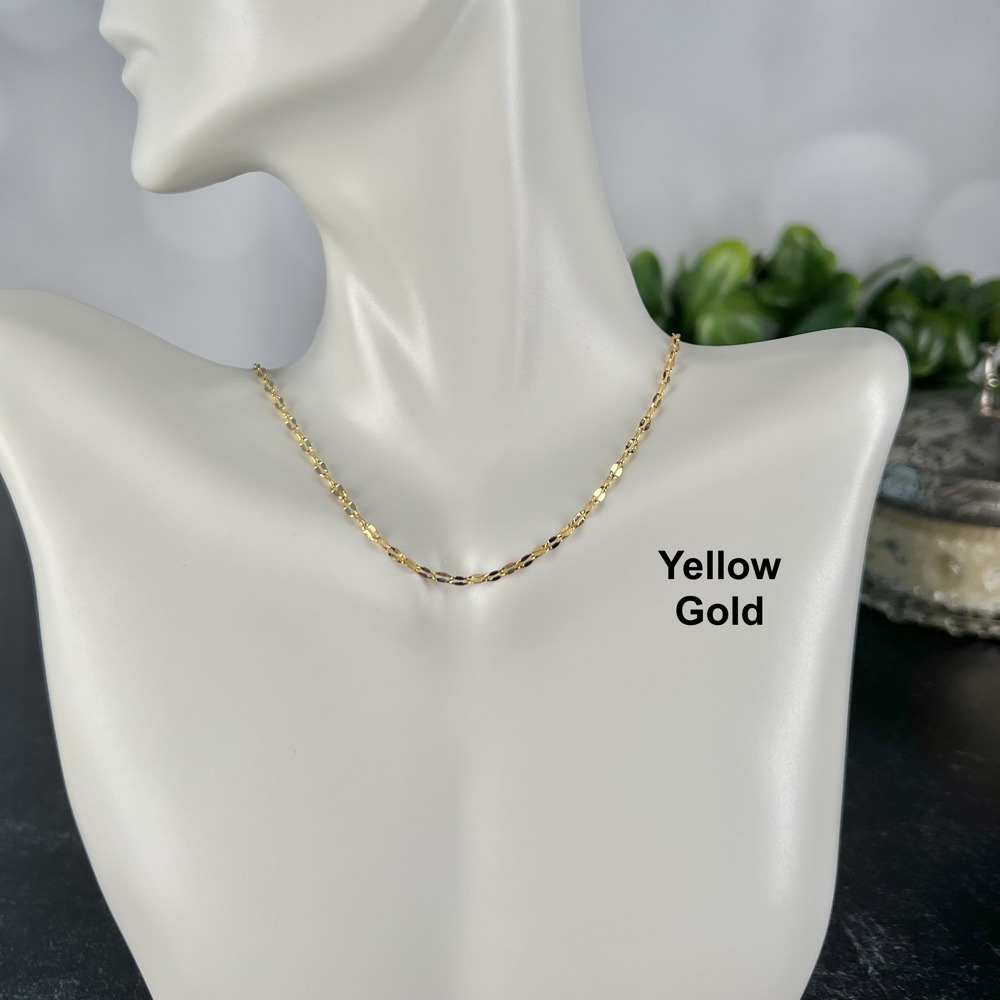 Simple Chain Necklace - Bare Chain Design with Two Color Options