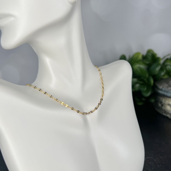 Simple Chain Necklace - Bare Chain Design with Two Color Options