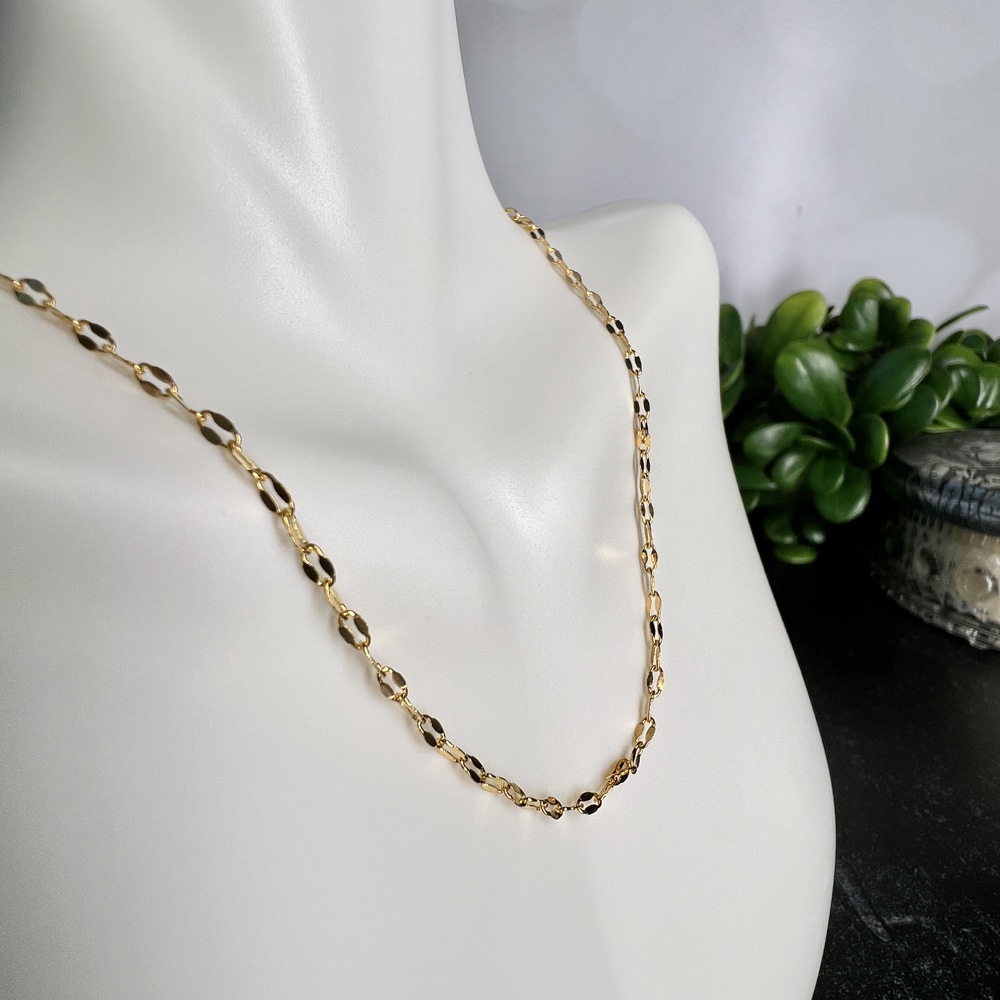 Simple Chain Necklace - Bare Chain Design with Two Color Options