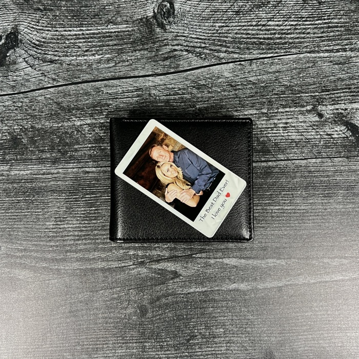 Metal Polaroid Wallet Card with Custom Message | Cute Gift for Him
