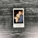  Polaroid Metal Wallet Card with Custom Message and Leather Gift Pouch or Gift Box | Gift for Him
