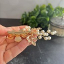  Pearl & Crystal Bridal Hair Clip - Elegant Formal or Wedding Hair Accessory