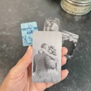  Love You Most Engraved Photo Metal Wallet Insert | 8 Color Options | Keepsake Gift for Him