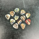  Two Personalized Photo Guitar Picks with Text on Back | Custom Keepsake Gift for Music Lovers