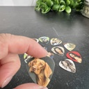  Two Personalized Photo Guitar Picks with Text on Back | Custom Keepsake Gift for Music Lovers