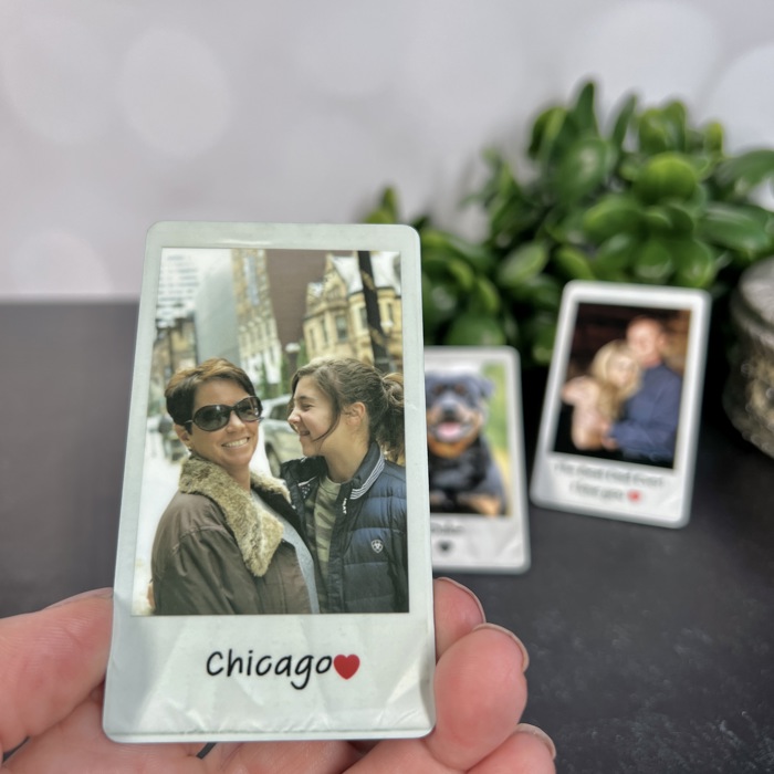 Metal Polaroid Wallet Card with Custom Message | Cute Gift for Him
