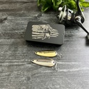  Personalized Fishing Lure Gift Set with Bass Flag Engraved Tin
