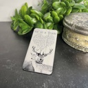  "We're a Team" Engraved Metal Wallet Insert (Buck and Doe), 4 Color Options