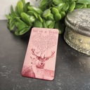  "We're a Team" Engraved Metal Wallet Insert (Buck and Doe), 4 Color Options