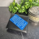  "To My Husband" Engraved Metal Wallet Insert , 4 Color Options