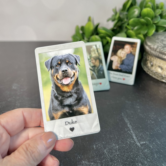 Metal Polaroid Wallet Card with Custom Message | Cute Gift for Him