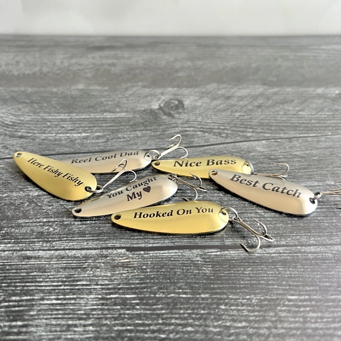 Fishing Gift Set for Dad; Father's Day Set of Two Fishing Lures in Metal Tin