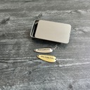 Gray Fishing Gift Set for Dad; Father's Day Set of Two Fishing Lures in Metal Tin