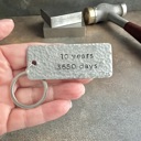 Personalized Two Line Metal Keychain | 3 Metal Options | Custom Gift for Him or Her