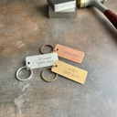  Personalized Two Line Metal Keychain | 3 Metal Options | Custom Gift for Him or Her