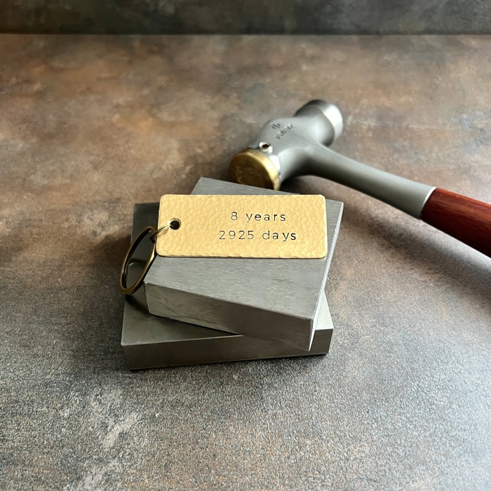 Personalized Two Line Metal Keychain | 3 Metal Options | Custom Gift for Him or Her