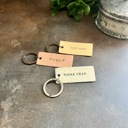  Personalized One Line Metal Keychain | 3 Metal Options | Custom Gift for Him or Her