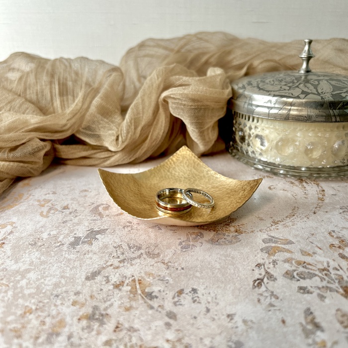 Handmade Modern Copper Jewelry and Ring Dish; Two Finish Options