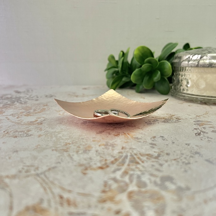Handmade Modern Copper Jewelry and Ring Dish | Two Finish Options | Gift for Him or Her