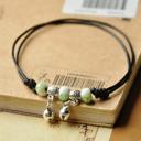  Adjustable Vintage Bell Beaded Anklet Bracelet - 5 Colors Available
