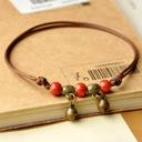  Adjustable Vintage Bell Beaded Anklet Bracelet - 5 Colors Available