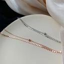  Minimalist Ball & Chain Double Bracelet - Choice of Silver or Rose Gold Colors