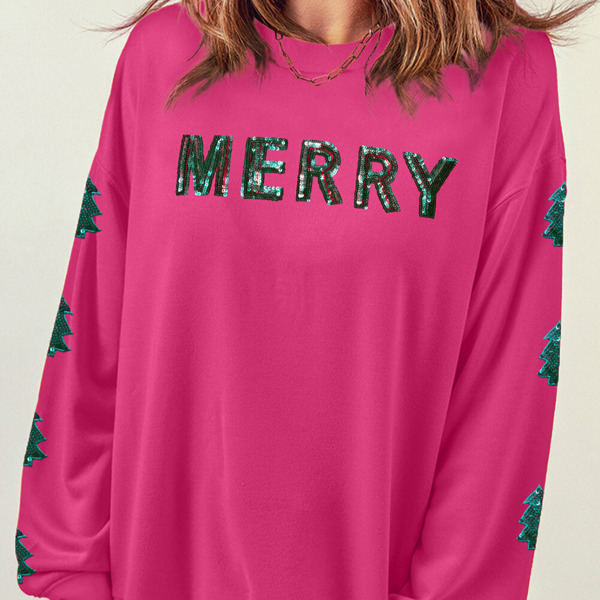 Merry Sequin Sweatshirt