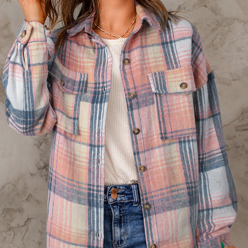 Pink Plaid Shacket