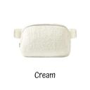 Cream White Sherpa Belt Bag