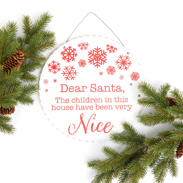 Naughty or Nice Christmas sign for home decor