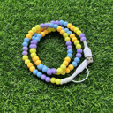 Yellow Purple 2 in 1 Pearl Beaded USB - C Charging Cord 