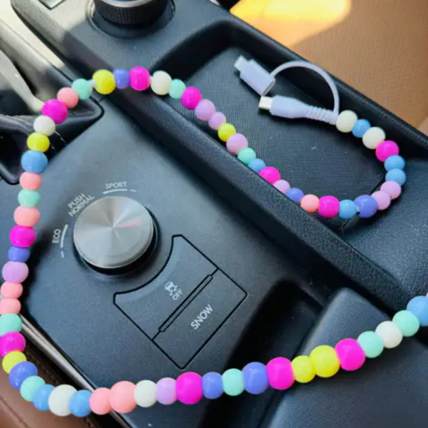 2 in 1 Pearl Beaded USB - C Charging Cord 