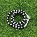 Black White 2 in 1 Pearl Beaded USB - C Charging Cord 